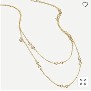 Double strand delicate gem necklace